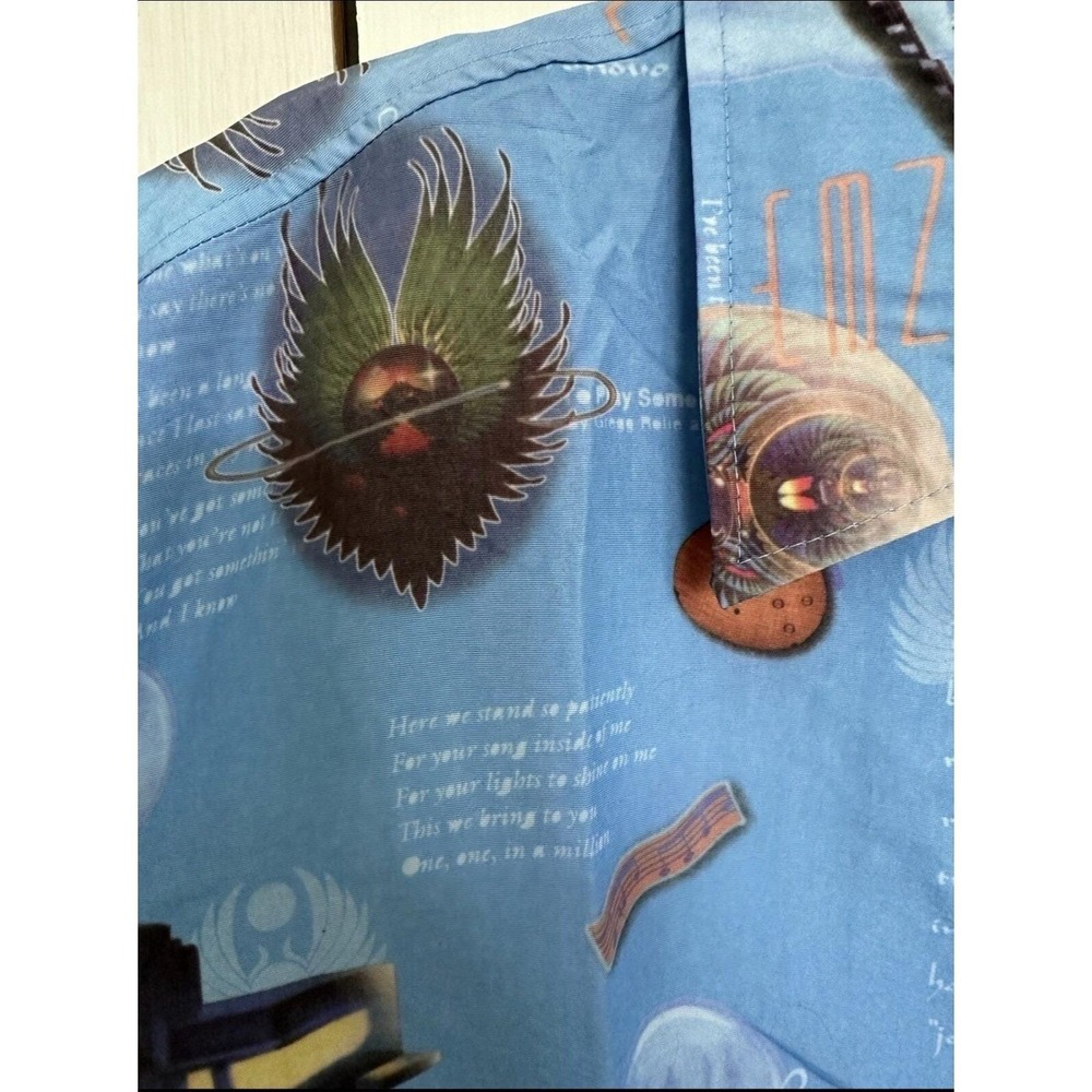 Taylor Sportswear Journey Band Graphic Shirt Mens Large Blue Nylon Made in USA - Picture 3 of 12